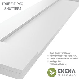 Ekena Millwork - CUSTOM-TFPSM - True Fit PVC San Miguel Mission Style Shutters (Per Pair)