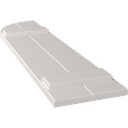 Ekena Millwork - TFP101BA - True Fit PVC, Two Board Arch Top Joined Board-n-Batten Shutters, Unfinished (Per Pair - Hardware Not Included)