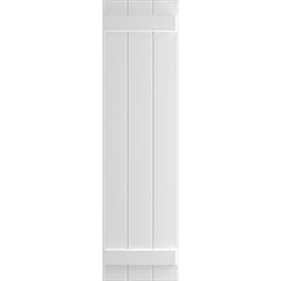 Ekena Millwork - TFP101BB - True Fit PVC, Joined Board-n-Batten Shutters (Per Pair - Hardware Not Included)