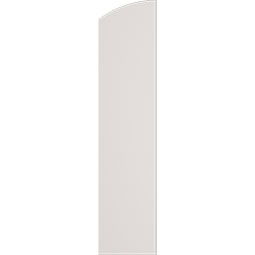 Ekena Millwork - TFP101BE - True Fit PVC, Two Board Elliptical Top Joined Board-n-Batten Shutters, Unfinished (Per Pair - Hardware Not Included)