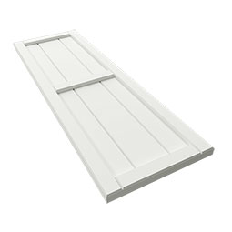 Ekena Millwork - TFP101BF - True Fit PVC, Two Board Framed Board-n-Batten Shutters (Per Pair - Hardware Not Included)