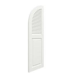 Ekena Millwork - CUSTOM-TFPCA - True Fit PVC Arch Top Combination Louver/Panel Shutters (Per Pair)