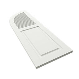 Ekena Millwork - CUSTOM-TFPCA - True Fit PVC Arch Top Combination Louver/Panel Shutters (Per Pair)