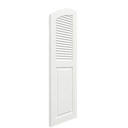 Ekena Millwork - CUSTOM-TFPCE - True Fit PVC Elliptical Top Combination Louver/Panel Shutters (Per Pair)