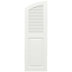 Ekena Millwork - CUSTOM-TFPCE - True Fit PVC Elliptical Top Combination Louver/Panel Shutters (Per Pair)