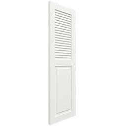 Ekena Millwork - CUSTOM-TFPCO - True Fit PVC Combination Louver/Panel Shutters (Per Pair)