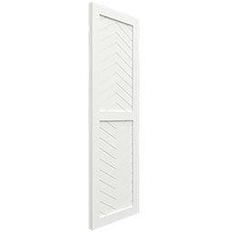 Ekena Millwork - CUSTOM-TFPCV - True Fit PVC Chevron Modern Style Shutters (Per Pair)