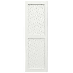 Ekena Millwork - CUSTOM-TFPCV - True Fit PVC Chevron Modern Style Shutters (Per Pair)