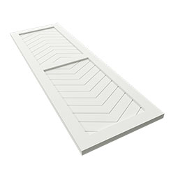 Ekena Millwork - CUSTOM-TFPCV - True Fit PVC Chevron Modern Style Shutters (Per Pair)