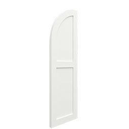 Ekena Millwork - CUSTOM-TFPFA - True Fit PVC Arch Top Flat Panel Shutters (Per Pair)