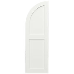 Ekena Millwork - CUSTOM-TFPFA - True Fit PVC Arch Top Flat Panel Shutters (Per Pair)