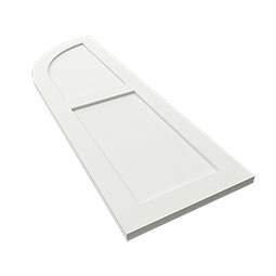 Ekena Millwork - CUSTOM-TFPFA - True Fit PVC Arch Top Flat Panel Shutters (Per Pair)