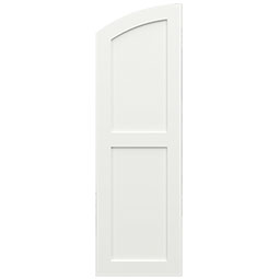 Ekena Millwork - CUSTOM-TFPFE - True Fit PVC Elliptical Top Flat Panel Shutters (Per Pair)