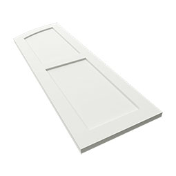 Ekena Millwork - CUSTOM-TFPFE - True Fit PVC Elliptical Top Flat Panel Shutters (Per Pair)