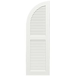 Ekena Millwork - CUSTOM-TFPLA - True Fit PVC Arch Top Louver Shutters (Per Pair)
