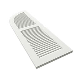 Ekena Millwork - CUSTOM-TFPLA - True Fit PVC Arch Top Louver Shutters (Per Pair)