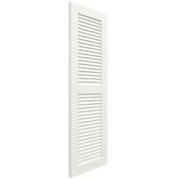 Ekena Millwork - TFP101LV - True Fit PVC, Two Equal Louver Shutters (Per Pair - Hardware Not Included)