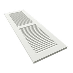 Ekena Millwork - TFP101LV - True Fit PVC, Two Equal Louver Shutters (Per Pair - Hardware Not Included)