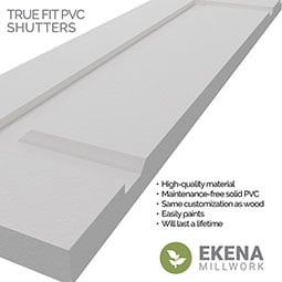 Ekena Millwork - CUSTOM-TFPRA - True Fit PVC Arch Top Raised Panel Shutters (Per Pair)