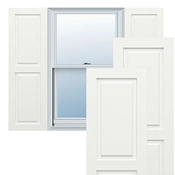 Ekena Millwork - TFP101RP - True Fit PVC, Two Equal Raised Panel Shutters (Per Pair - Hardware Not Included)