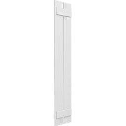 Ekena Millwork - TFP101SB - True Fit PVC, Board Spaced Board-n-Batten Shutters (Per Pair - Hardware Not Included)