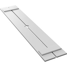 Ekena Millwork - TFP101SD - True Fit PVC, Two Board Spaced Board-n-Batten Shutters w/Diamond Cutout, Unfinished (Per Pair - Hardware Not Included)