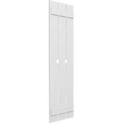 Ekena Millwork - CUSTOM-TFPSD - True Fit PVC Spaced w/Diamond Board-n-Batten Shutters (Per Pair)