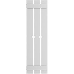 Ekena Millwork - CUSTOM-TFPSD - True Fit PVC Spaced w/Diamond Board-n-Batten Shutters (Per Pair)