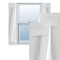Ekena Millwork - TFP102BB - True Fit PVC, Joined Board-n-Batten Shutters w/Z-Bar (Per Pair - Hardware Not Included)