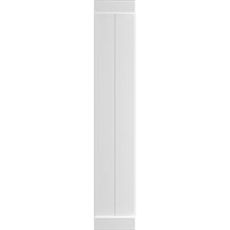 Ekena Millwork - TFP103BB - True Fit PVC, Two Board Joined Board-n-Batten Shutters w/End Batten Shutters, Unfinished (Per Pair - Hardware Not Included)