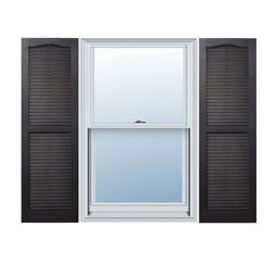 Alpha Systems LLC - EVL - Builders Choice Vinyl Open Louver Window Shutters, w/Shutter Spikes & Screws (Per Pair)