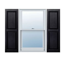 Alpha Systems LLC - EVP - Builders Choice Vinyl Raised Panel Window Shutters, w/Shutter Spikes & Screws (Per Pair)