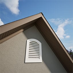 Ekena Millwork - GVPAR - TrueCraft Arch Top PVC Gable Vent