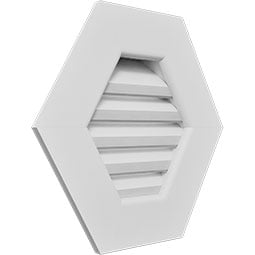 Ekena Millwork - GVPHP - Horizontal Peaked PVC Gable Vent