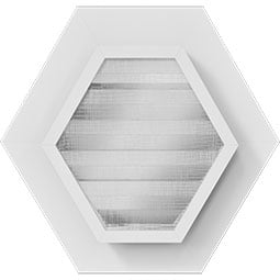 Ekena Millwork - GVPHP - Horizontal Peaked PVC Gable Vent