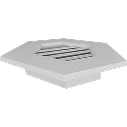 Ekena Millwork - GVPHP - Horizontal Peaked PVC Gable Vent