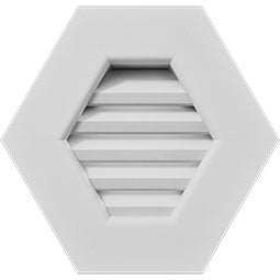 Ekena Millwork - GVPHP - Horizontal Peaked PVC Gable Vent