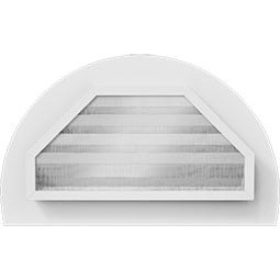 Ekena Millwork - GVPHR - Half Round PVC Gable Vent