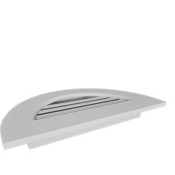 Ekena Millwork - GVPHR - Half Round PVC Gable Vent