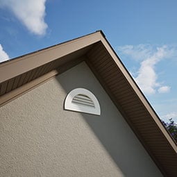 Ekena Millwork - GVPHR - Half Round PVC Gable Vent