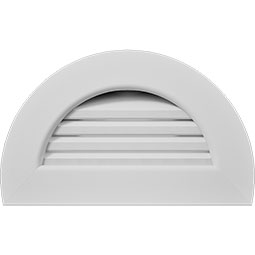 Ekena Millwork - GVPHR - Half Round PVC Gable Vent