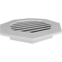 Ekena Millwork - GVPOC - TrueCraft Octagonal PVC Gable Vent