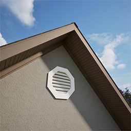 Ekena Millwork - GVPOC - TrueCraft Octagonal PVC Gable Vent