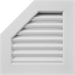 Ekena Millwork - GVPOL - TrueCraft Half Octagon Top Left PVC Gable Vent