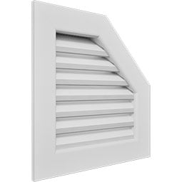 Ekena Millwork - GVPOR - Half Octagon Top Right PVC Gable Vent