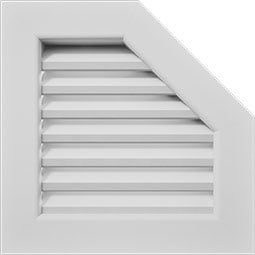 Ekena Millwork - GVPOR - Half Octagon Top Right PVC Gable Vent