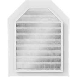 Ekena Millwork - GVPOT - Octagonal Top Gable Vent PVC Gable Vent