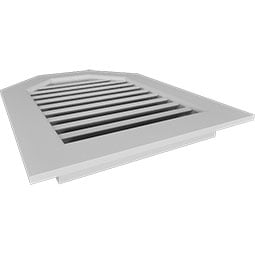 Ekena Millwork - GVPOT - Octagonal Top Gable Vent PVC Gable Vent