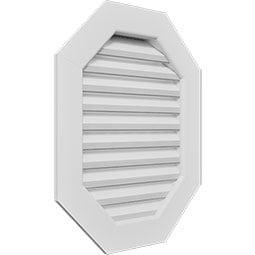 Ekena Millwork - GVPOV - Vertical Elongated Octagon PVC Gable Vent