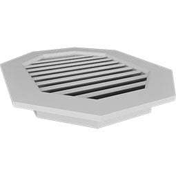 Ekena Millwork - GVPOV - Vertical Elongated Octagon PVC Gable Vent